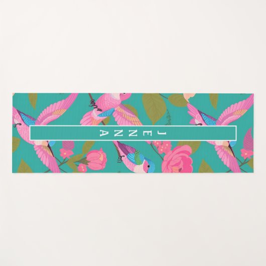 Anna's kolibrie pastel kleurrijke aangepaste patro yogamat (Voorkant (horizontaal))