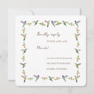 Anna's Kolibrie RSVP Kaart