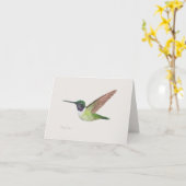 Anna's kolibrie Wenskaart Kaart (Gele Bloem)