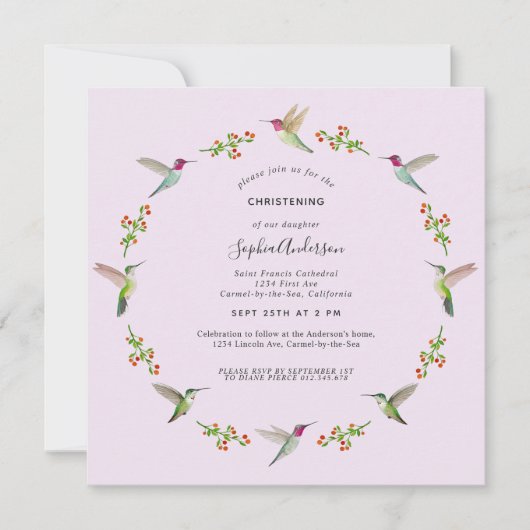 Anna's kolibries doop (Voorkant)