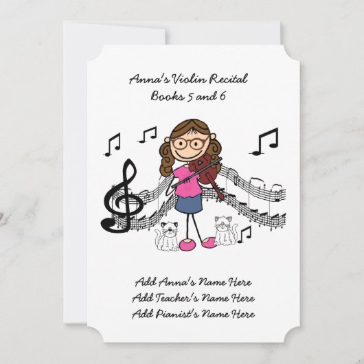 Anna's Violin Overweging Uitnodiging herzien 5 en  (Voorkant)