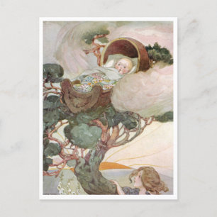 Anne Anderson Baby in de boomtop Briefkaart