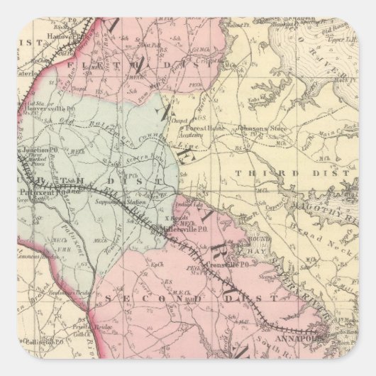 Anne Arundel Vierkante Sticker (Voorkant)