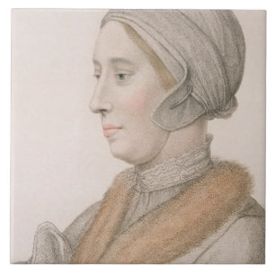 Anne Boleyn (1507-36), gegraveerd door Francesco B Tegeltje