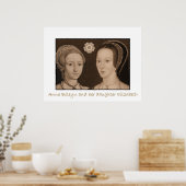 Anne Boleyn en haar dochter Elizabeth Poster (Keuken)