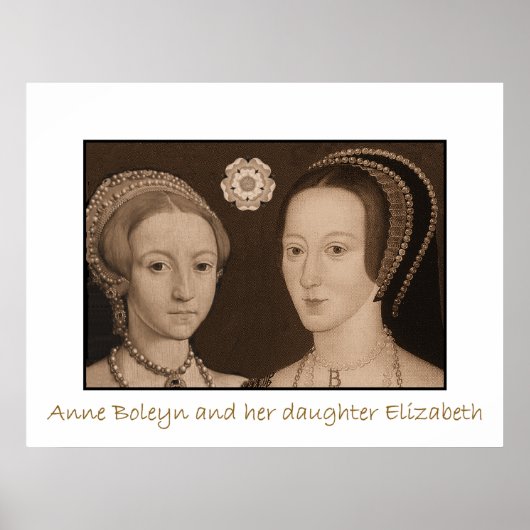 Anne Boleyn en haar dochter Elizabeth Poster (Voorkant)