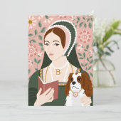 Anne Boleyn Illustratie Bedankkaart (Staand voorkant)