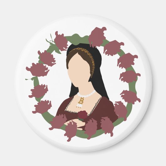 Anne Boleyn Round Magnet Magneet (Voorkant)