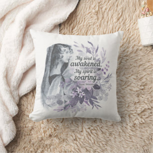 Anne Bronte Quote Mijn ziel is ontwaakt Bloemen Go Kussen