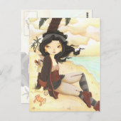 Anne - carte postale imaginaire fée pirate (Devant / Derrière)