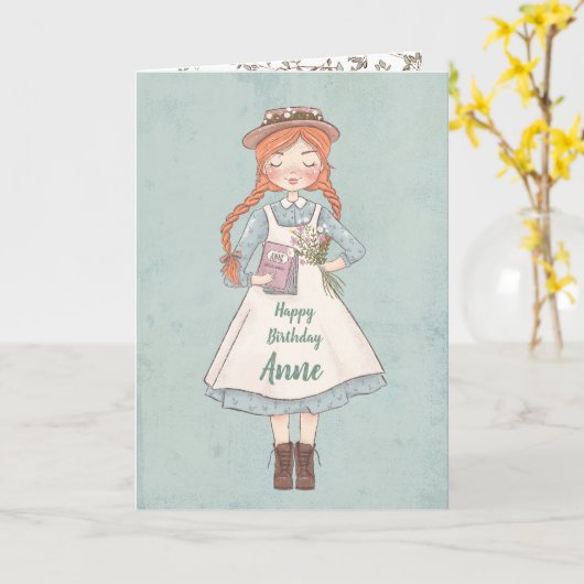 Anne des pignons verts | Carte d'anniversaire (Fleur jaune)