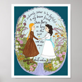 Anne & Diana Anne of Green Gables Poster