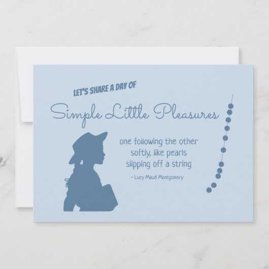 Anne Green Gables Plaisirs simples invitation d'an (Dos)