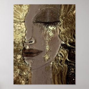 Anne Marie Zilberman/Vrouw met een gouden traan Poster