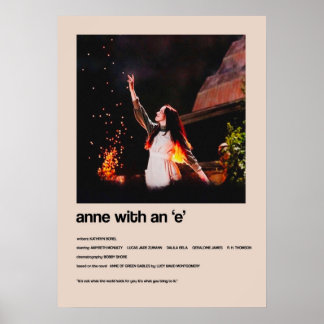 Anne met een E-alternatief minimalistisch Hoesje Poster