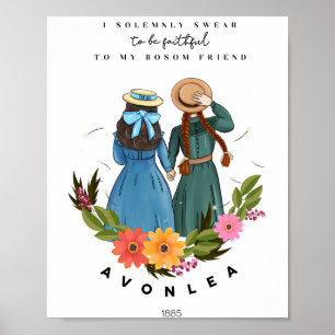 Anne met een E en Diana van Avonlea Green Gables Poster