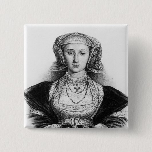 Anne of Cleves Vierkante Button 5,1 Cm (Voorkant)
