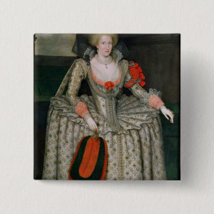 Anne of Denmark, c.1605-10 Vierkante Button 5,1 Cm