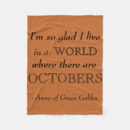 Anne of Green Gables Herfst Fleece Blanket