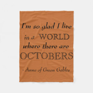Anne of Green Gables Herfst Fleece Blanket