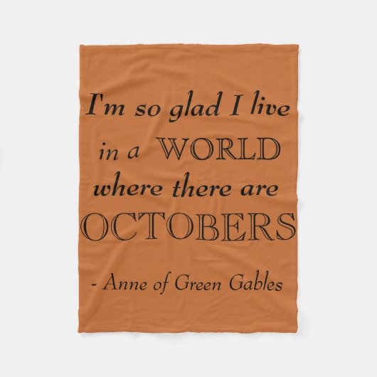 Anne of Green Gables Herfst Fleece Blanket (Voorkant)