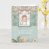Anne of Green Gables Oktober Quote Kaart (Gele Bloem)
