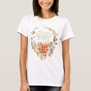 Anne of Green Gables Oktober Quote   shirt voor vr
