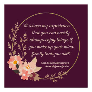 Anne of Green Gables Quote I - Schattigee stijl Perfect Poster