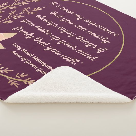 Anne of Green Gables Quote I - Schattigee stijl Sherpa Deken (3/4)