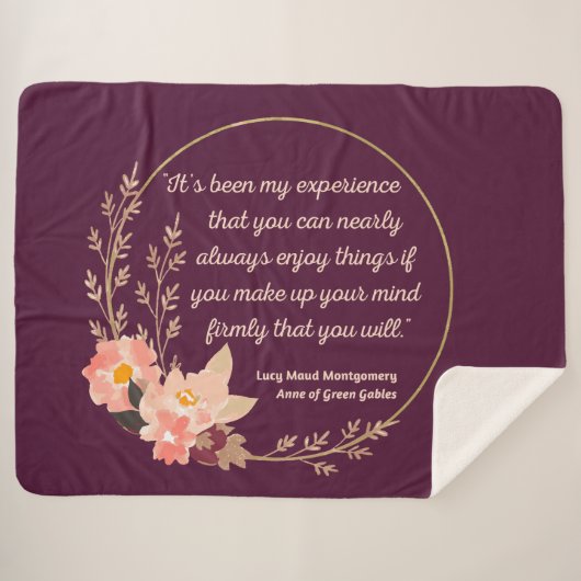 Anne of Green Gables Quote I - Schattigee stijl Sherpa Deken (Voorkant (horizontaal))