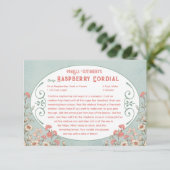 Anne of Green Gables | Raspberry Cordial Recept Informatiekaartje (Staand voorkant)