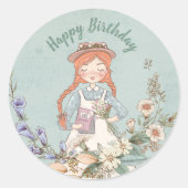 Anne of Green Gables Ronde Sticker (Voorkant)