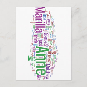 Anne of Green Gables Word Cloud Briefkaart