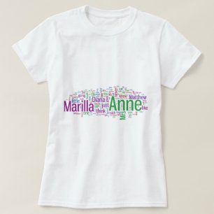 Anne of Green Gables Word Cloud T-shirt