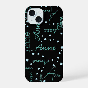 Anne romantique (nom personnalisé) délicat coeur b