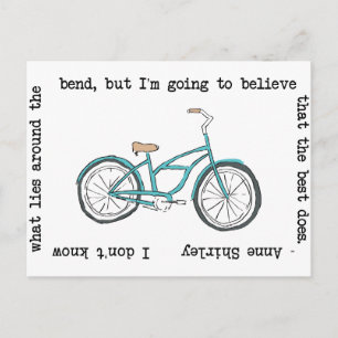 Anne Shirley- Bicycle- Inspirerend Briefkaart