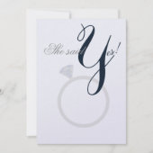 Anneau De Diamant Elle A Dit Oui Marine Et Carte G (Devant)