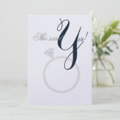 Anneau De Diamant Elle A Dit Oui Marine Et Carte G (Debout devant)