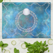 Anneau d'eau serviette de cuisine (Plié)