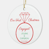 Anneau Fiançailles et ornement en arrière (Gauche)