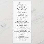 Anneaux d'argent moderne Programme de mariage pers (Devant)