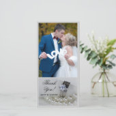 Anneaux de diamant et perles blanches Merci Mariag (Debout devant)