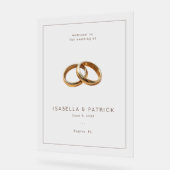 Anneaux de mariage beige élégants (Angle)