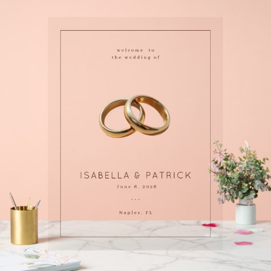 Anneaux de mariage beige élégants (Mariage)