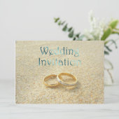 Anneaux de mariage de plage Invitation de mariage (Debout devant)