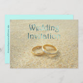 Anneaux de mariage de plage Invitation de mariage (Devant / Derrière)