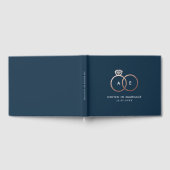 Anneaux de Mariage d'or moderne Monogramme Livre d (Complet)