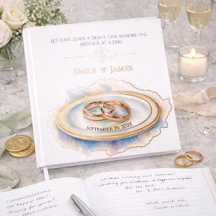 Anneaux de mariage élégants à l'aquarelle avec ros