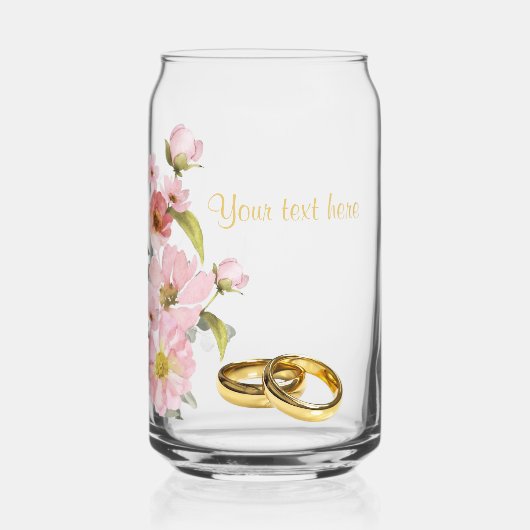 anneaux de mariage et fleurs roses (Recto)