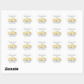 Anneaux d'or Merci Mariage Faveur Stickers (Feuille)